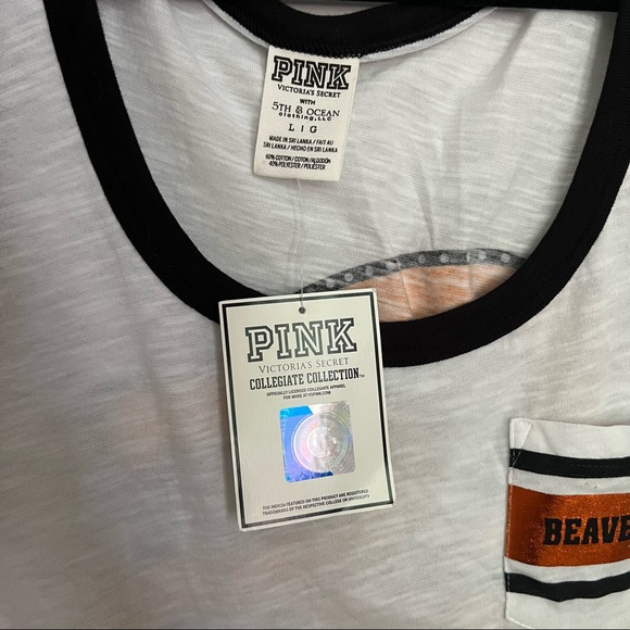 PINK Victoria's Secret Collegiate Collection Oregon Beavers Muscle Tank Top L - Picture 6 of 10